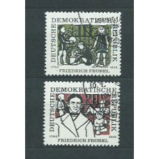 Alemania Oriental Correo 1957 Yvert 289/90 usado