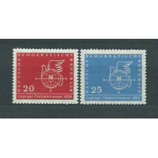 Alemania Oriental Correo 1958 Yvert 336/7 ** Mnh