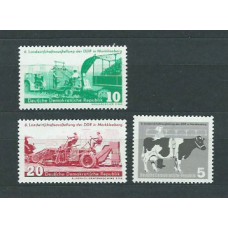 Alemania Oriental Correo 1958 Yvert 346/8 * Mh Exposición Agricola