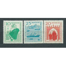 Alemania Oriental Correo 1958 Yvert 352/4 ** Mnh Barcos