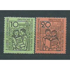 Alemania Oriental Correo 1959 Yvert 395/6 ** Mnh