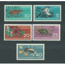 Alemania Oriental Correo 1959 Yvert 403/7 * Mh Fauna
