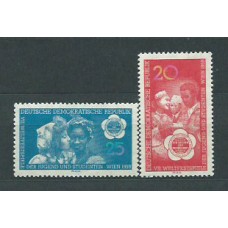 Alemania Oriental Correo 1959 Yvert 419/20 ** Mnh