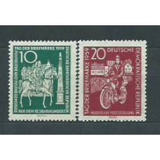 Alemania Oriental Correo 1959 Yvert 451/2 ** Mnh Dia del Sello