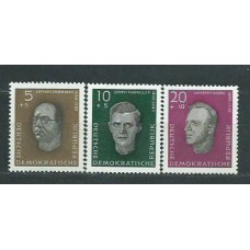 Alemania Oriental Correo 1960 Yvert 468/70 ** Mnh Personajes