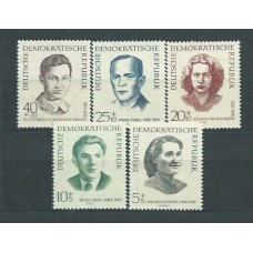 Alemania Oriental Correo 1962 Yvert 594/8 ** Mnh Personajes