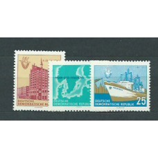 Alemania Oriental Correo 1962 Yvert 611/3 ** Mnh Barco