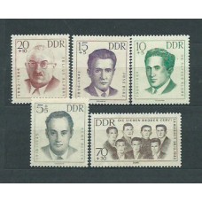 Alemania Oriental Correo 1962 Yvert 630/4 ** Mnh Personajes