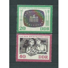 Alemania Oriental Correo 1962 Yvert 635/6 ** Mnh Dia del Sello