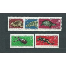 Alemania Oriental Correo 1963 Yvert 681/5 ** Mnh Fauna