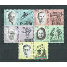 Alemania Oriental Correo 1963 Yvert 686/90 ** Mnh Deportes , deportistas