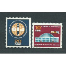 Alemania Oriental Correo 1966 Yvert 909/10 ** Mnh