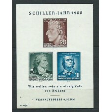 Alemania Oriental Hojas 1955 Yvert 6 (*) Mng Personajes