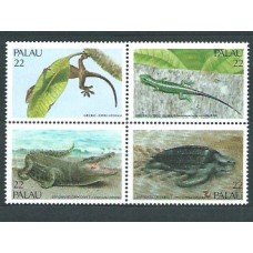 Palau - Correo 1986  Yvert 141/44 ** Mnh Fauna. Reptiles