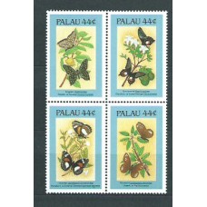 Palau - Correo 1987 Yvert 150/3 ** Mnh Fauna. Mariposas