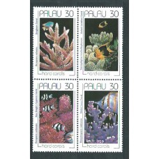Palau - Correo 1990 Yvert 365/368 ** Mnh Fauna Marina. Corales