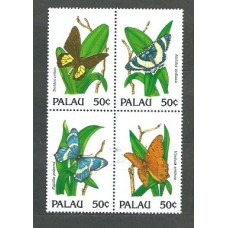 Palau - Correo 1992 Yvert 461/4 ** Mnh Fauna. Mariposas