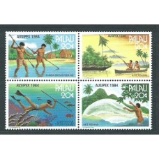 Palau - Correo 1984 Yvert 51/4 ** Mnh Exposición Filatelica