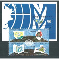 Palau - Correo 1995 Yvert 836/9+H 32 ** Mnh Naciones Unidas