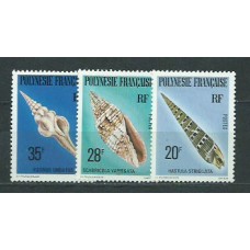 Polinesia - Correo Yvert 142/4 ** Mnh Fauna Marina. Conchas