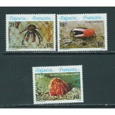 Polinesia - Correo Yvert 246/8 ** Mnh Fauna. Cangregos