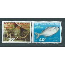 Polinesia - Correo Yvert 352/3 ** Mnh Fauna. Peces