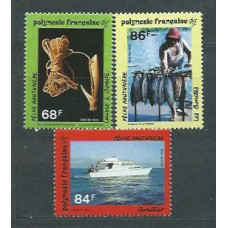 Polinesia - Correo Yvert 428/30 ** Mnh Barco