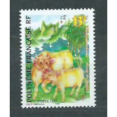 Polinesia - Correo Yvert 525 ** Mnh Año Chino del Bufalo