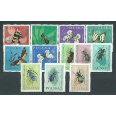Polonia - Correo 1962 Yvert 1140/51 * Mh  Fauna. Insectos