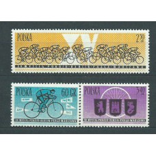 Polonia - Correo 1962 Yvert 1166/8 ** Mnh Deportes. Ciclismo