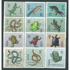 Polonia - Correo 1963 Yvert 1259/70 ** Mnh Fauna, Reptiles