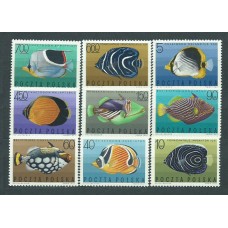 Polonia - Correo 1967 Yvert 1598/606 ** Mnh Fauna. Peces