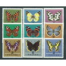 Polonia - Correo 1967 Yvert 1651/9 ** Mnh Fauna. Mariposas