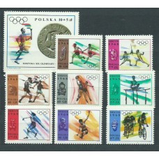 Polonia - Correo 1968 Yvert 1705/13 ** Mnh Juegos Olimipicos de Mexico