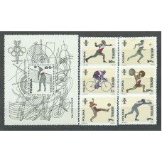 Polonia - Correo 1976 Yvert 2285/90+H.71 ** Mnh Juegos Olimpicos de Montreal