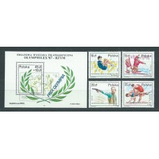 Polonia - Correo 1987 Yvert 2926/9+H.114 ** Mnh Exposición Filatelica