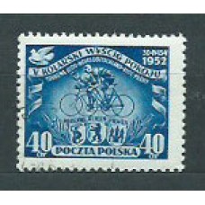 Polonia - Correo 1952 Yvert 640 usado Deportes Ciclismo