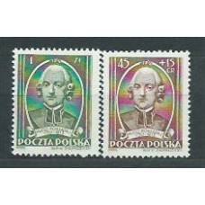 Polonia - Correo 1952 Yvert 648/9 * Mh Personaje