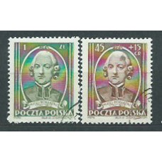 Polonia - Correo 1952 Yvert 648/9 usado Personaje