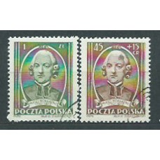 Polonia - Correo 1952 Yvert 648/9 usado Personaje