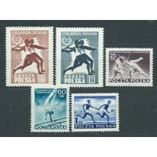 Polonia - Correo 1954 Yvert 756/60 * Mh Deportes