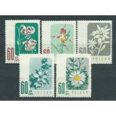 Polonia - Correo 1957 Yvert 904/8 * Mh Flores