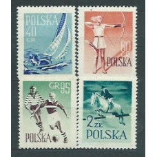 Polonia - Correo 1959 Yvert 952/5 * Mh Deportes