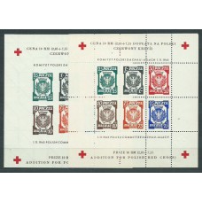 Polonia - Cuerpo Polones 2 Hojas dtº y sin dentar (*) Mng