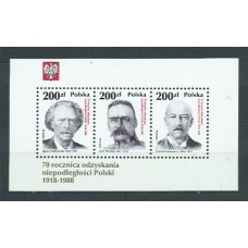 Polonia - Hojas Yvert 117 ** Mnh Personajes