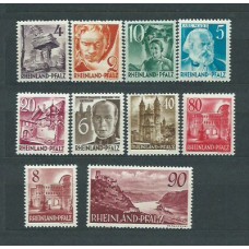 Rhin-Palatinado - Correo Yvert 30/38 * Mh