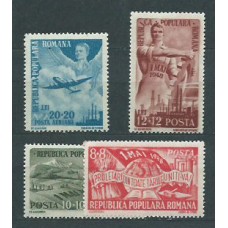 Rumania - Correo 1948 Yvert 1025/7+A,46 ** Mnh
