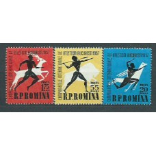 Rumania - Correo 1957 Yvert 1536/8 * Mh Deportes Atletismo