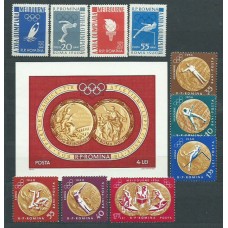 Rumania - Correo 1961 Yvert 1804/13+H,51 ** Mnh Deportes