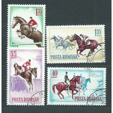 Rumania - Correo 1964 Yvert 2009/12 usado Deportes. Hipica